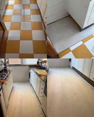 Instalación de suelo de madera natural en Valencia