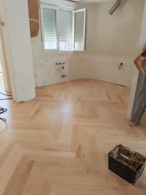 Instalación de suelo de madera natural en Madrid