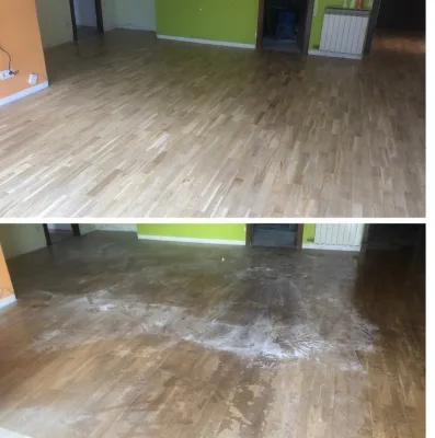 Instalación de suelo de madera natural en Santander
