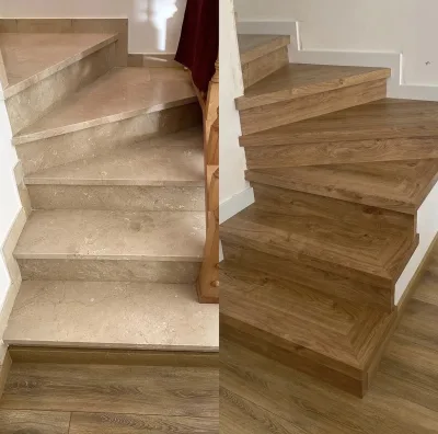 Instalación de suelo de madera natural en Santander
